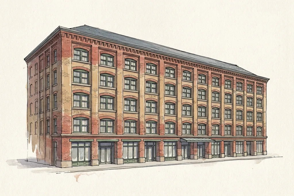 Illustration of Candy Factory Lofts, 993 Queen St W, Toronto